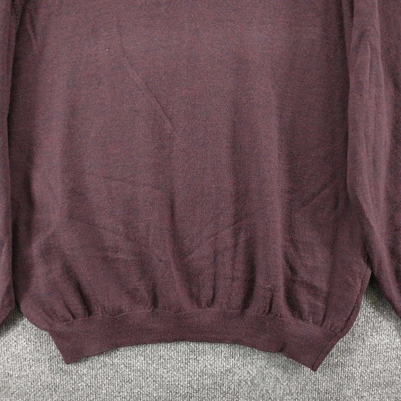 Toscano Men's Pullover Collared Sweater Purple XL Long Sleeve Made in Italy - Picture 4 of 12